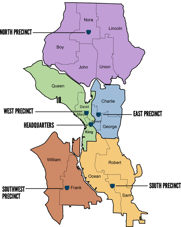 Seattle City Limits Map South Precinct Map & Boundaries - South Seattle Crime Prevention Council